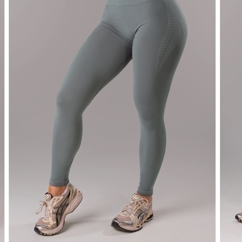 Seamless High-Waist Women's Leggings in Slate Gray